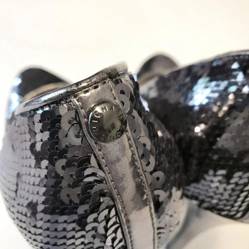 Michael Kors York Sequin Metallic Platform Pumps